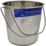 ZEEZ SS Round Bucket Pail 15.5L, , Stainlee Steel