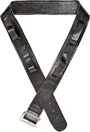 WIDMANN 09835 - Faux Leather Belt with 4 Holsters for Swords and Weapons, Adult Unisex, Middle Ages, Knights, Pirates, Carnival, Black Color