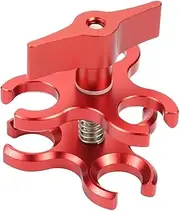 Bulb Clamp Accessory Submersible Fill Light Stand Light Arm Flashlight Arm One Inch Three Hole Butterfly Clip red Premium and Durable New Replacement Parts