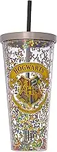 Spoontiques Hogwarts Glitter Cup w/Straw