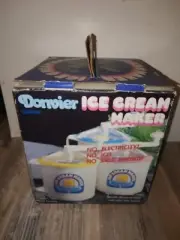 Vintage DONVIER Chillfast Ice Cream Maker 2 Pint / 1 Quart with Box & Manual NOS
