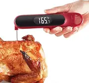 [DASH] Precision Quick-Read Waterproof Kitchen and Outdoor Food Cooking Thermometer with Digital LCD Display - BBQ, Chicken, Seafood, Steak, Turkey, & Other Meat, Batteries Included, One Size, Red