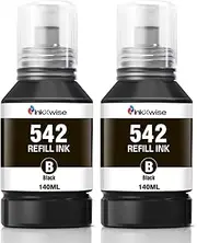 542 Black Ink Pigment Ink ET-5880 ET-5850 ET-5150 Replacement for 542 Black Ink Compatible with Ecotank Pro ET-5170 ET-5180 ET-5800 ET-16650 ET-16600 ET5150 ET5170 Printers, 2×140ML