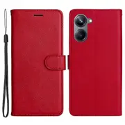 for Realme 10 Pro 5G Mobile Phone Case Stand Wallet Leather Phone Cover with Strap