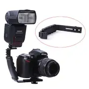 L-Shape Bracket Holder for Flash light Camera Mini DV Camcorder with Hot Shoe