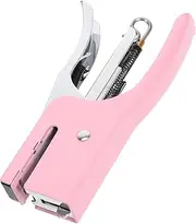 HOMSFOU Small Handheld Stapler Cute Macaron Color Desktop Stapler for Home Office Efficient Stapling Capacity Comfortable Grip Multiuse for Documents More