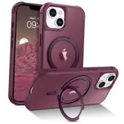 for Magnetic iPhone 13 Case, Phone Case iPhone 14 [Compatible with Wine Red