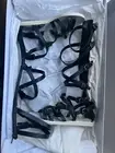 Balenciaga Black Leather Buckle Strap Gladiator Papier Sandals sz 35.5 NWB $1195