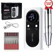 45000RPM Nail Drill Machine Kit Rechargeable Nail Sander Machine With Pause Mode Professional Electric Nail File for Manicure