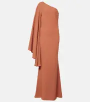 [Taller Marmo] Taller Marmo Sifnos one-shoulder crêpe cady gown AU 6 orange