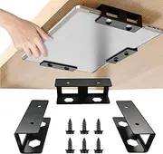 Xvilmaun Under Desk Laptop Mount Holder - Laptop Storage Mount Holder | Multi-Purpose Under Desk Shelf for Notebooks, Keyboards, Modems, Smart TV Boxes, Slim Game Console
