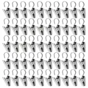 50 Pack Curtain Clips Hanger Gutter Hooks for Camp Tent Photo Display Decor