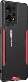 [Generic] Compatible with Oppo Find X5 Pro 5G Case Shockproof and Bumper Full Body Camera Lens Protection Phone Case Cover Red