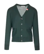 Thom Browne Button-Up Knitted Cardigan 1,2,3,5 Green