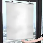 Suction Cup Roller Blinds,No Drilling Blackout Curtain,Retractable Balcony Window Portable Sun Shade,Shading Curtain Window Shade Blind for Home,Car,Restaurant,Office (58×125cm,Silver)