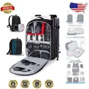 DSLR Camera Travel Backpack with Padded Dividers & 15.6" Laptop Space