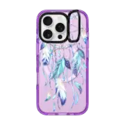 iPhone 16 Pro Impact Ring Stand Case MagSafe Compatible Watercolor Blue Dreamcatcher Feather Dream Catcher