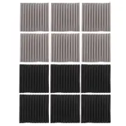 12 Pcs Acoustic Foam Board,Studio Wedge Tile,Acoustic Foam Soundproof2246