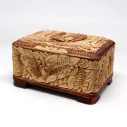 One-of-a-Kind Black Grouse WOODCARVED Jewelry BOX 4.5x3x2" Handcarved Unique Hom
