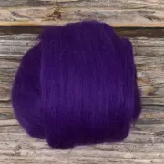Corriedale Top (Dyed Violet) 100g Wool Roving Spinning Fibre Felting Purple