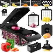 Prepnaturals Vegetable Chopper with Container, Veggie Chopper, Food Chopper & On