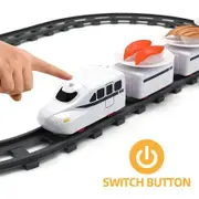 Electric Sushi Train Set Rotating Food Dining Table Battery Operated Trains Toy Under Christmas Tree Track Home White