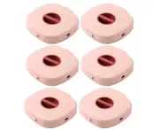 6 Pieces Retractable Cable Management Charging Cord Organizer Phone Cord Holder Retractable Cable Reels Small Winder Case - Nordic pink