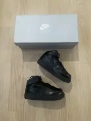 Vintage Nike Air Force 1 MID TD 6C Baby Shoe Black Infant Sneaker 314197-003