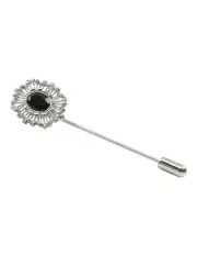 [yd.] Diamonte Lapel Pin in Silver