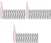 Ipetboom 3 Sets Professional Eyebrow Shaper Travel Size Razor Trimmer Facial Hair Grooming Kit Non-slip Grip Beauty Tool
