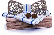 [SLEDEZ] Bow Tie Set for Men Wooden Bow Tie Set Wedding Favours