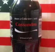 Share A Coke Zero With Cassandra Personalized Coca Cola Bottle 2014 USA