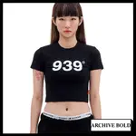 ARCHIVE BOLD 939 LOGO CROP TOP 短款 T恤 韓國發貨