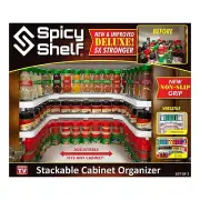 Brand New!!! Stackable Cabinet Spice Rack White - Deluxe Spicy Shelf