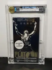 Platoon (1986) 1988 Betamax Canadian back Watermarks IGS 9 Mint Box 9.5 Gem Seal