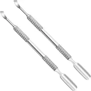 XINMEIWEN 2PCS Nail Cuticle Pusher Cuticle Nipper Stainless Steel Nail Polish Double Sided Cuticle Peeler Scraper Cuticle Remover for Fingernails and Toenails