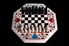 18" marble chess Table Top Marble Malachite Inlay Home Decor & Gift item