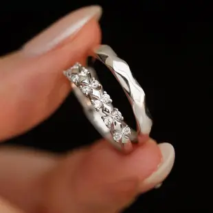 【MoonDy】結婚戒指 情侶戒指 訂婚戒指 對戒 求婚戒指 純銀戒指 鑽石戒指 可調式戒指 男戒指 女戒指