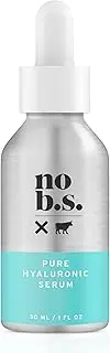 No B.S. (No Bad Stuff) Pure Hyaluronic Acid Serum For Face, Fine Lines & Wrinkles Serum, Suitable for All Skin Types, Skin Care for Women & Men, Gluten Free, Vegan, Travel Size, Unscented 1 FL Oz