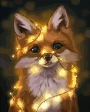 Paint By Numbers Adults kids Cute Fox Animals DIY Painting Kit 40x50CM Canvas