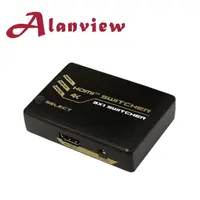 在飛比找momo購物網優惠-【Alanview】HDMI 4K2K 三進一出切換器