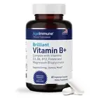 Vitamin B Complex - 60 Capsules with Vitamins B6 20mg D3 1000IU Magnesium Bis...