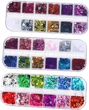Beaupretty 3 Boxes Irregular Nail Art Glitter Sequins for Manicure Decoration Multi Use Nail Stickers Scrapbooking Craft Projects Safe Materials for Body Makeup