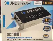 Soundstream ST2.1000D 500 Watt RMS Compact 2-Channel Class D Car Audio Amplifier