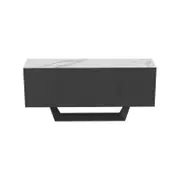 Arianna Modern Sideboard Buffet Unit Storage Cabinet Ceramic - Marmo / Black