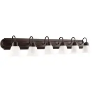 Quorum International 5094-6-144 Fort Worth Bathroom Vanity Light Toasted Sienna