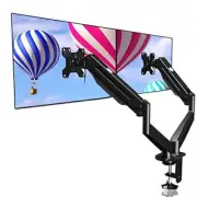 Dual Monitor Mount Stand-Height Adjustable Gas Spring Monitor Arm Desk Mount ...
