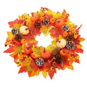 Fall Decorations Garland Halloween Wreath Simulated Maple Leaf
