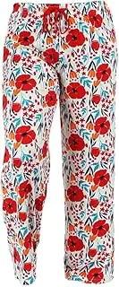 [hello mello] Trendy Womens Loungewear Pants with Luxurious Soft Fabric and Adjustable Elastic Waistband - Garden, Awake Break
