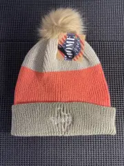 Home Free Texas State Winter Beanie Hat White Purple Light Red W/ Pompom